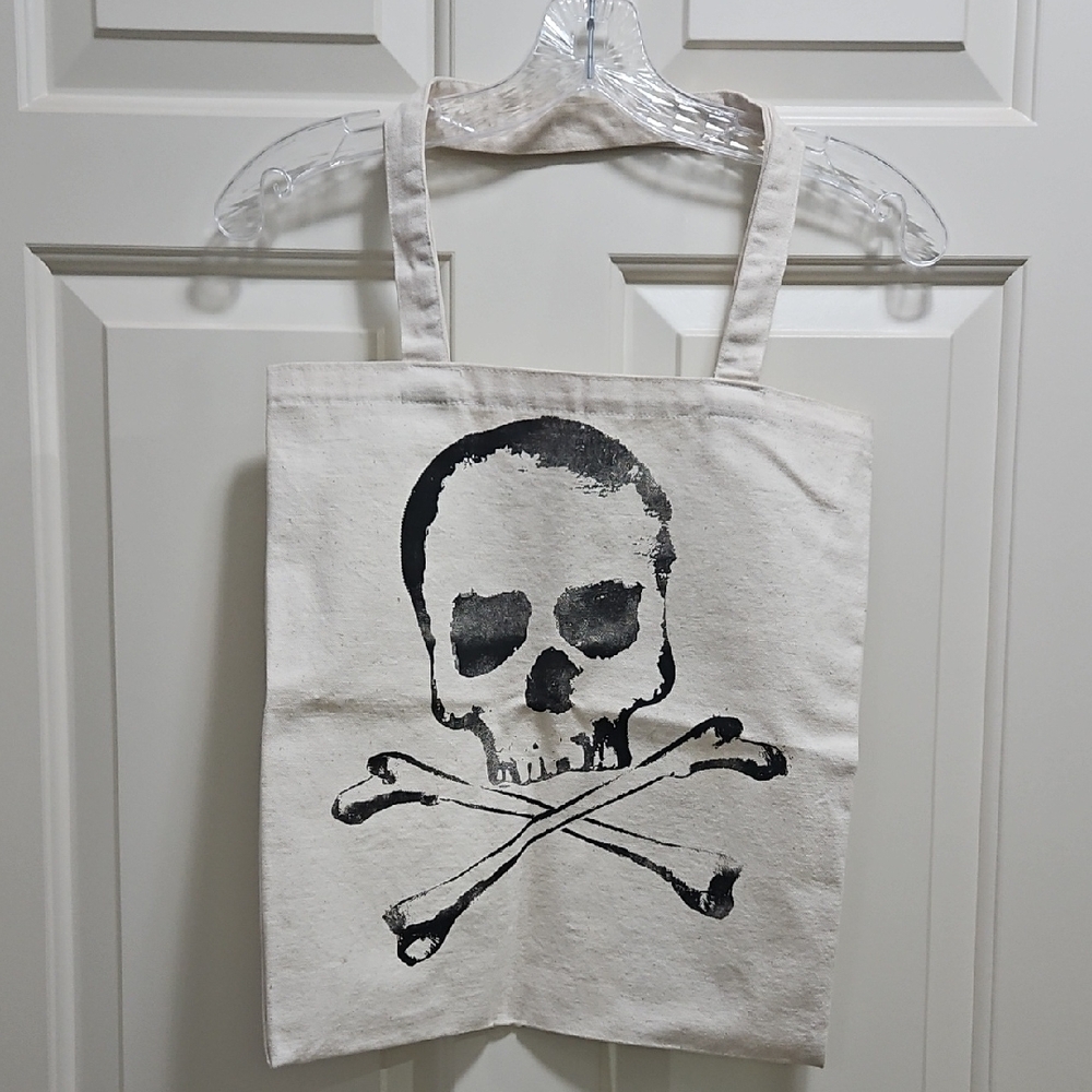 Skull Canvas Tote Bag